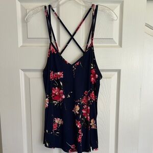 Papermoon Blue and Pink Floral Tank